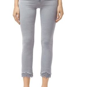J brand jeans with lace hem